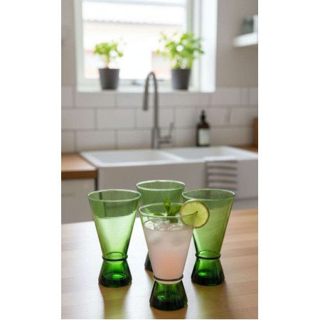 Vinglas Återvunnet  -Grön