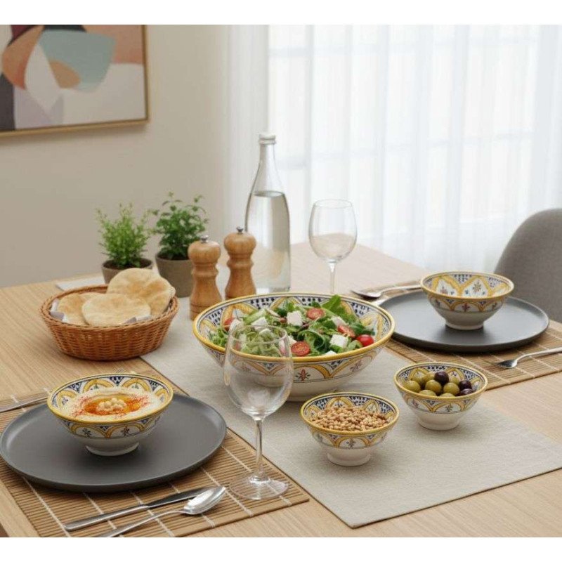 keramik Skål -Gul 10,15,18,27cm