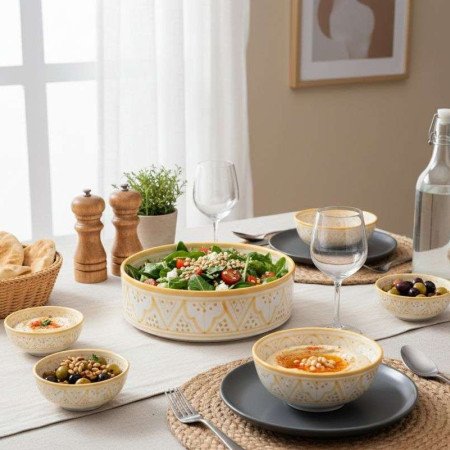 cylinder Keramikskål solgul 12,15,18,20cm