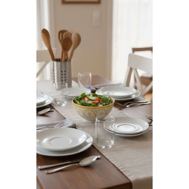 Keramikskål i Solgul -12,15,20cm