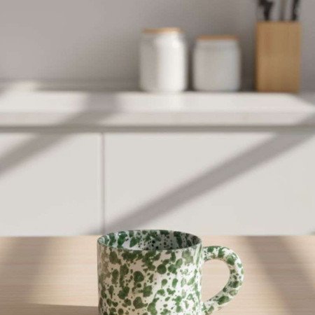 Mugg -Grönt stänkmönster