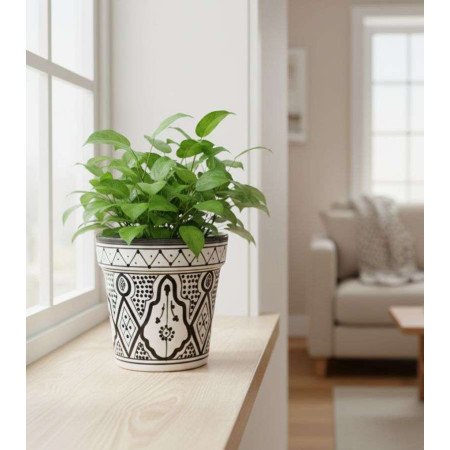 Keramik kruka Ø16,5 cm -Klassisk Svart