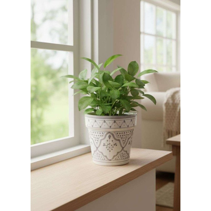 Keramik kruka Ø16,5 cm -Klassisk Grå