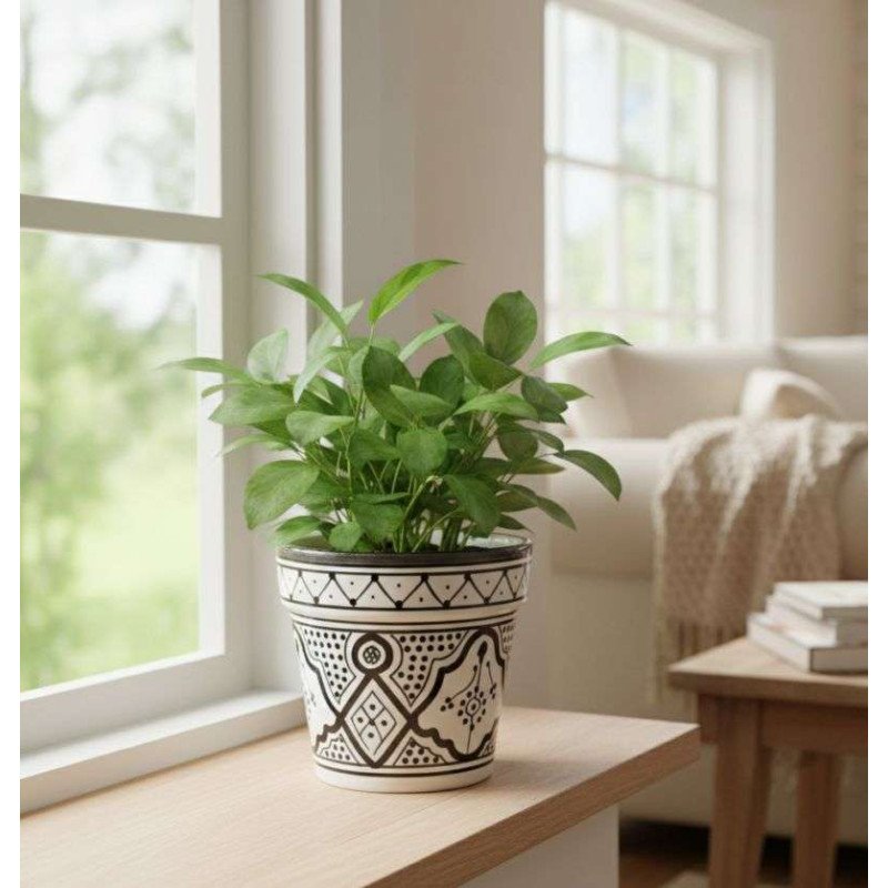 Keramik kruka Ø13,5 cm -Klassisk Svart