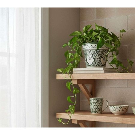 Keramik kruka stor Ø22 cm -Klassisk Grön