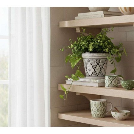 Keramik kruka Ø22 cm -Klassisk Svart