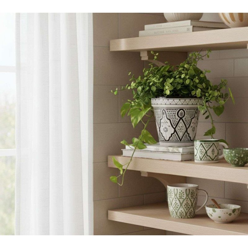 Keramik kruka Ø22 cm -Klassisk Svart