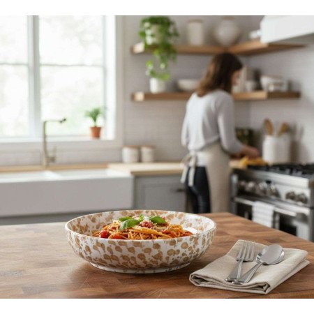 Keramikfat Nougatprickig