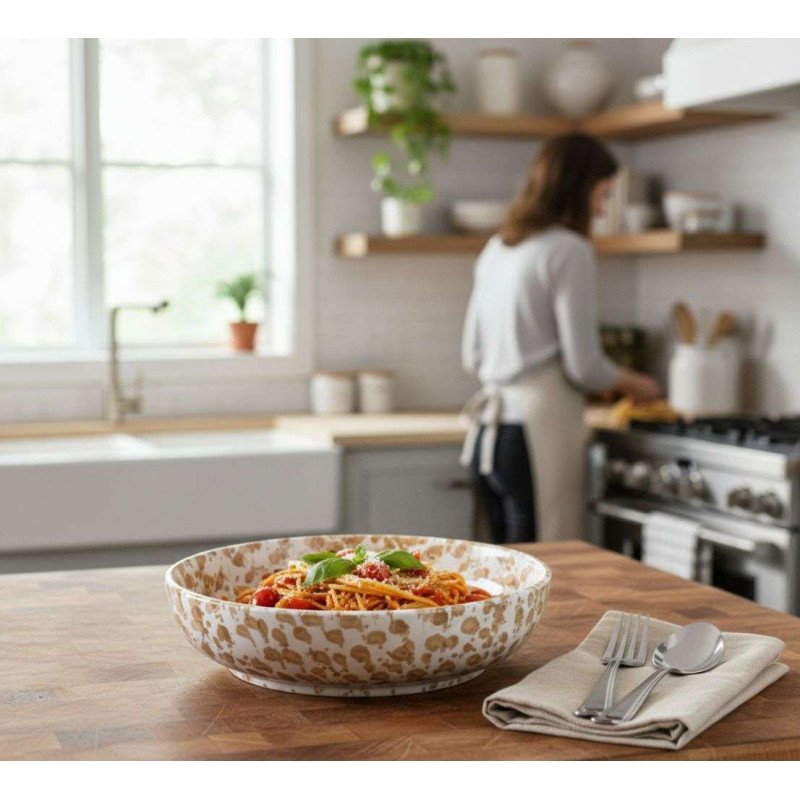 Keramikfat Nougatprickig