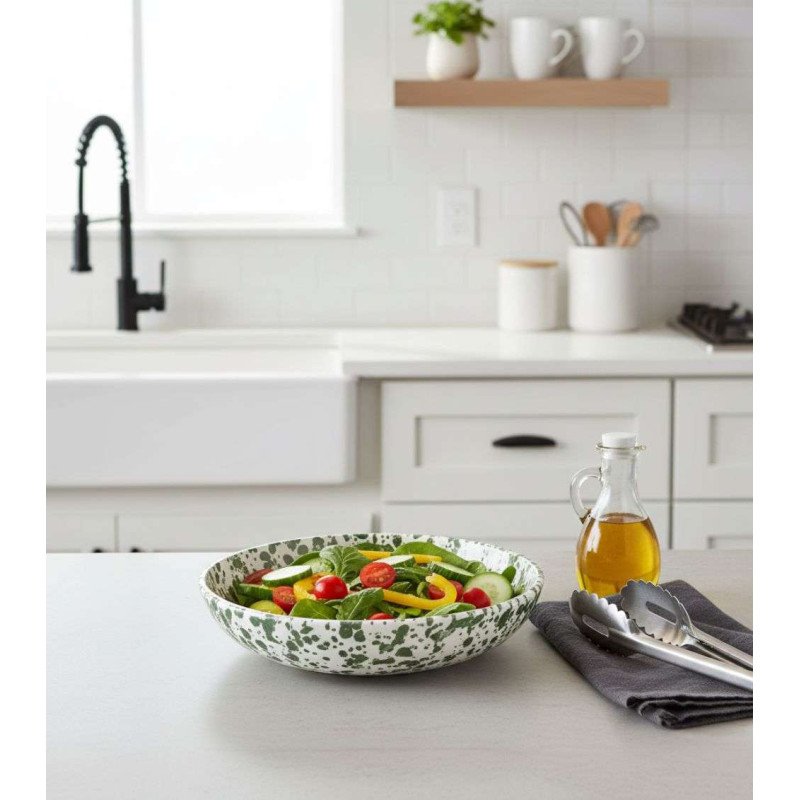 Keramikfat Grönprickig