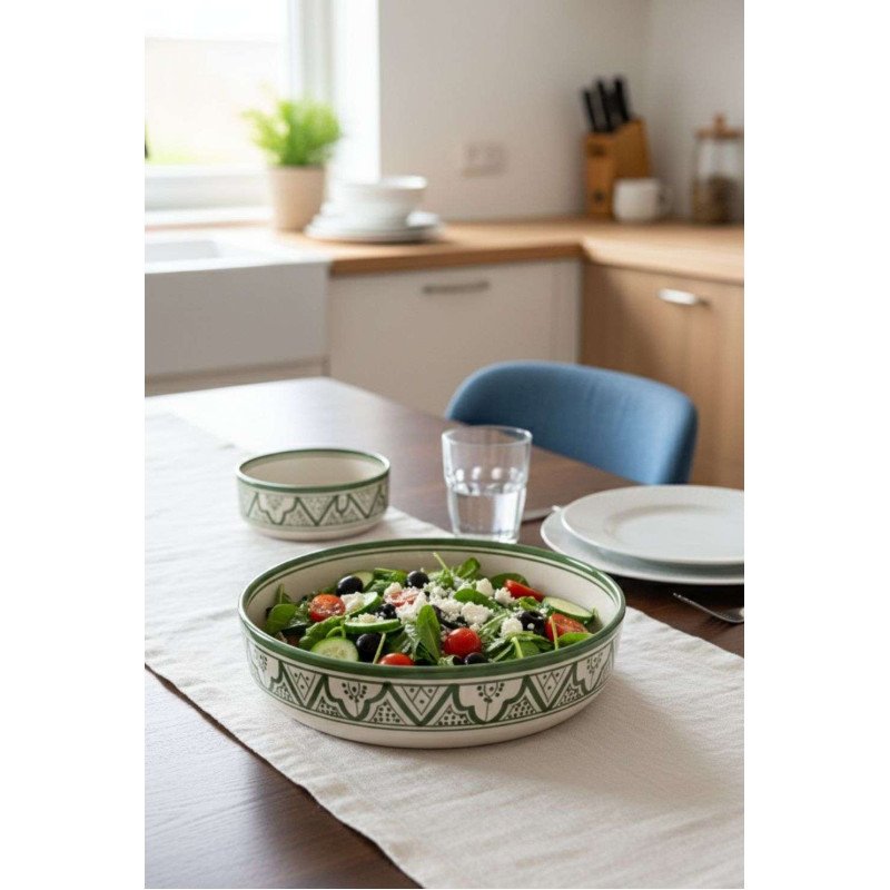 cylinder Keramikskål Grön 12,15,18,25cm