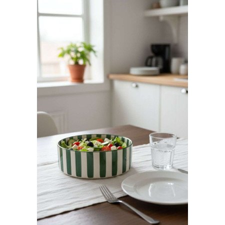 Rund djup skål Grön-Ø12,15,18,26cm