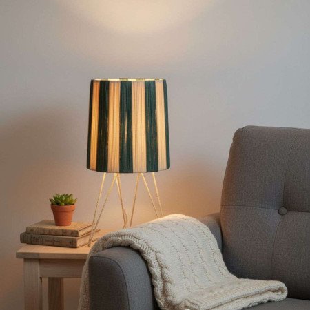 Bordslampa Randig  -Grön