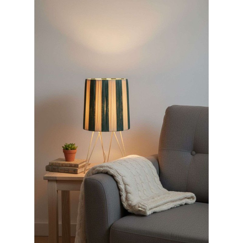 Bordslampa Randig  -Grön