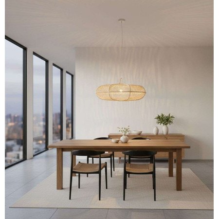 Taklampa i raffia Ø55 cm