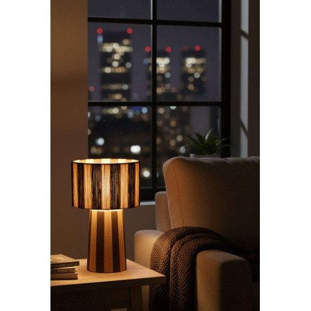 Bordslampa Randig  -Brun