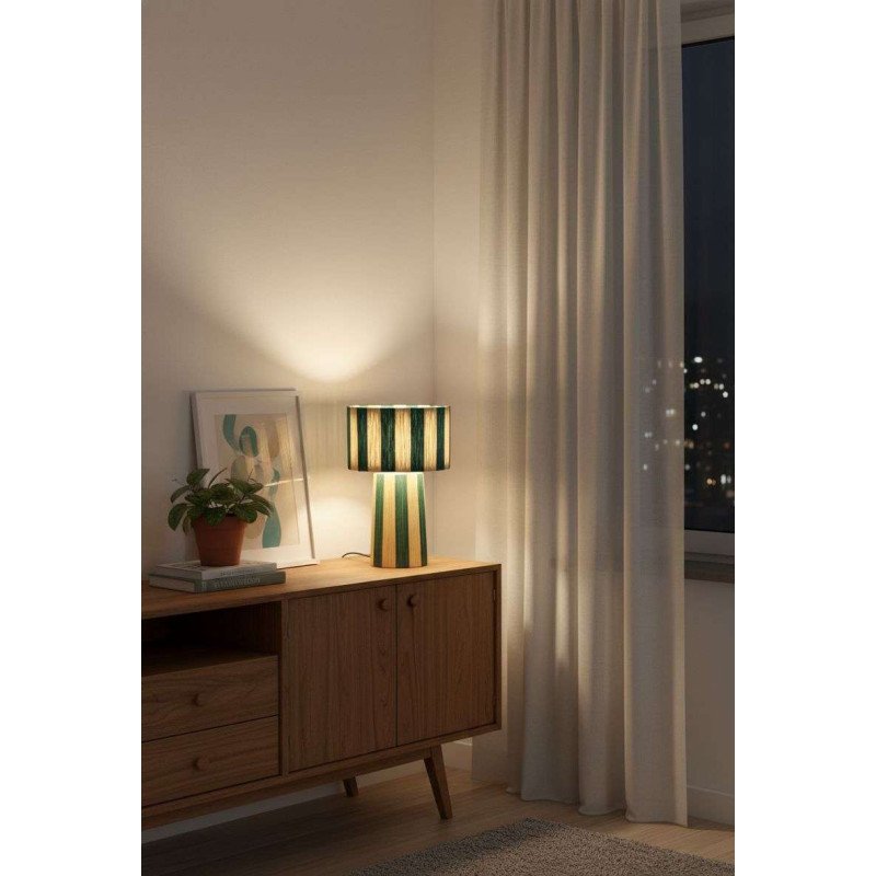 Bordslampa Randig  -Grön