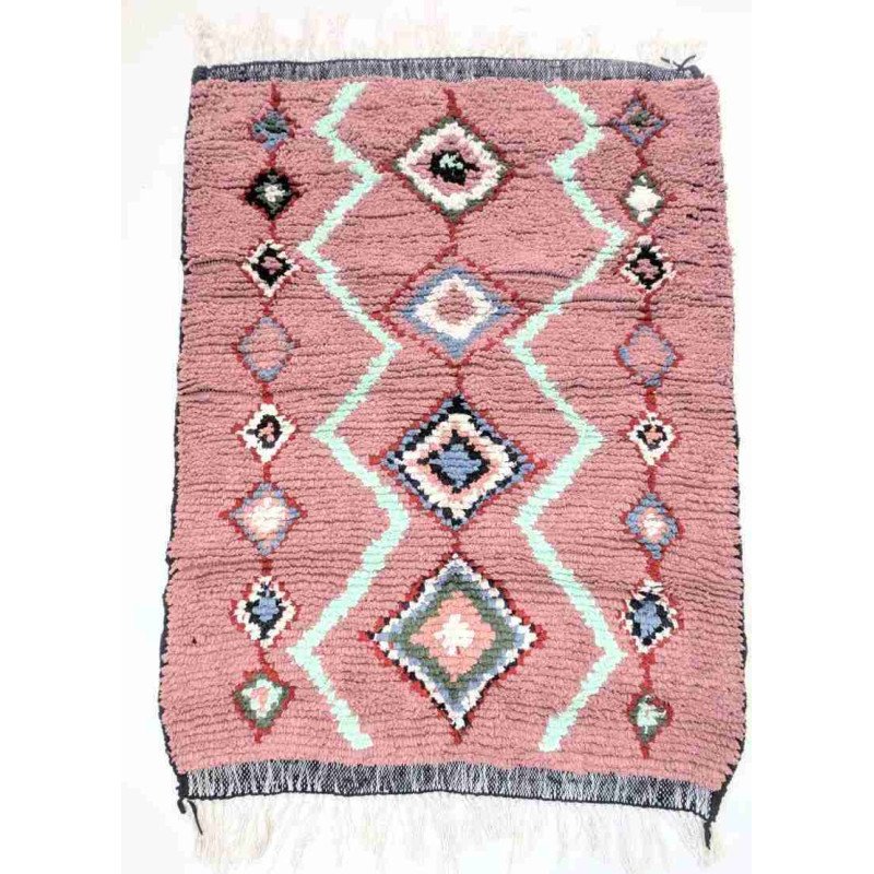 Boucherouite Matta – Handknuten i 100% Naturlig Textil