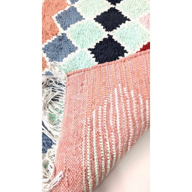 Boucherouite Matta – Handknuten i 100% Naturlig Textil
