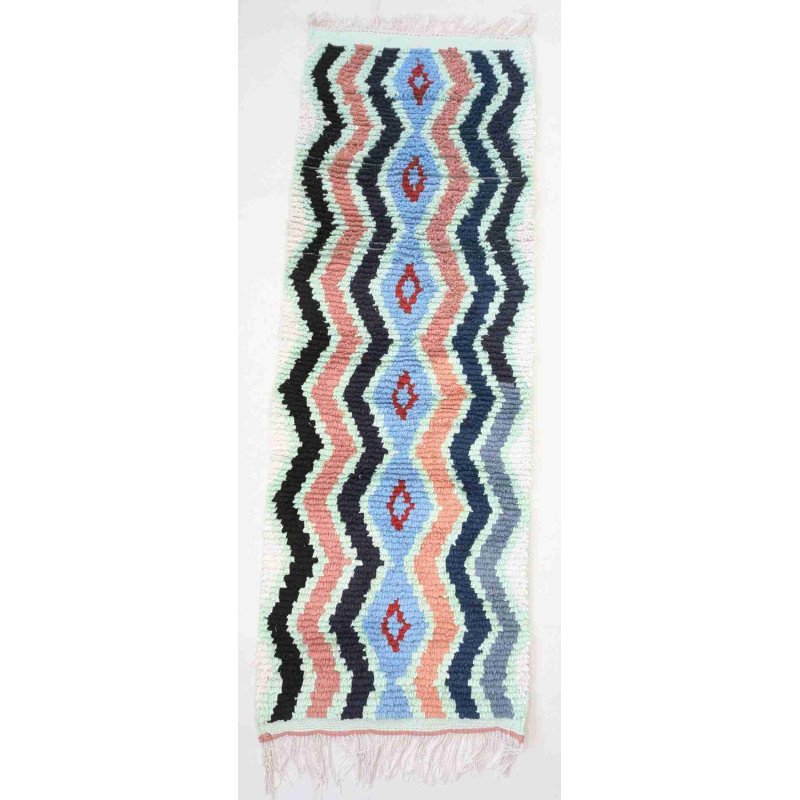 Boucherouite Matta – Handknuten i 100% Naturlig Textil