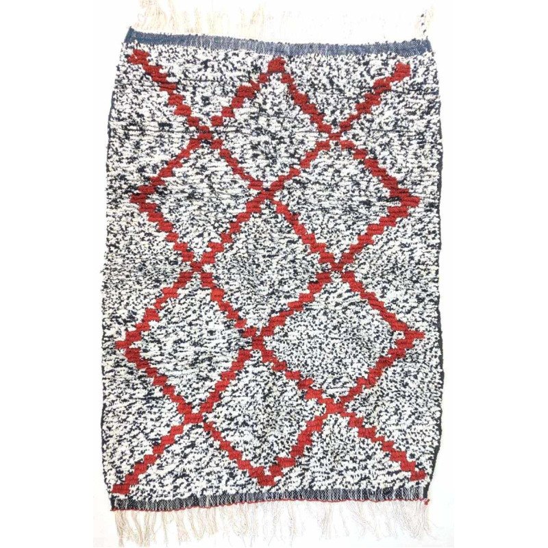 Boucherouite Matta – Handknuten i 100% Naturlig Textil