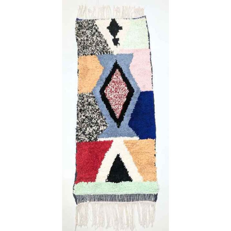 Boucherouite Matta – Handknuten i 100% Naturlig Textil