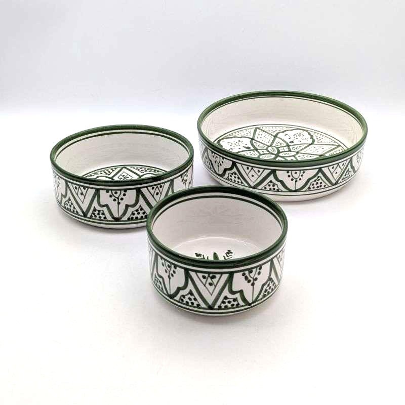 cylinder Keramikskål Grön 12,15,18,25cm