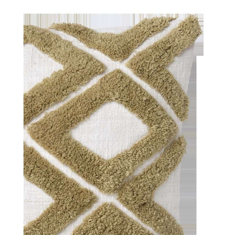 Kuddfodral 50x50 cm i återvunnen bomull | Dekorativa kuddfodral Beige/elfenben