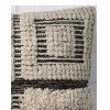 Kuddfodral 50x50 cm i återvunnen bomull | Dekorativa kuddfodral Elfenben/svart