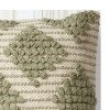 Kuddfodral 50x50 cm i återvunnen bomull | Dekorativa kuddfodral Grön/elfenben