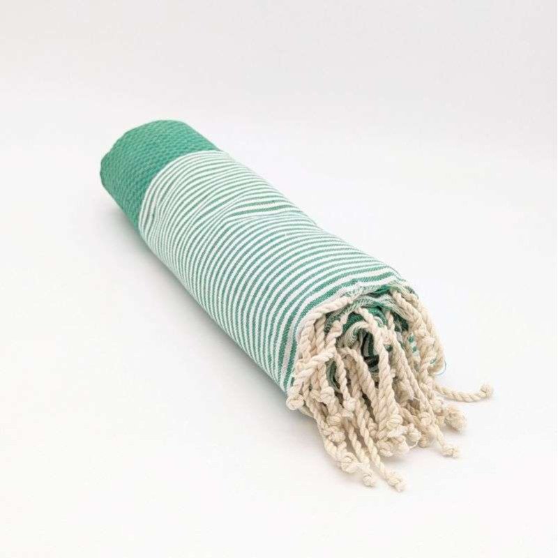 hamamhandduk grön vit