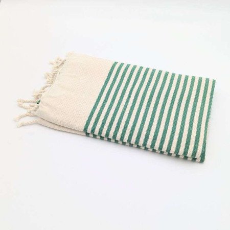 Hamamhandduk – Grön & Vit Randig Hamamhandduk – Grön & Vit Randig