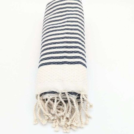 Hamamhandduk – svart & Vit Randig