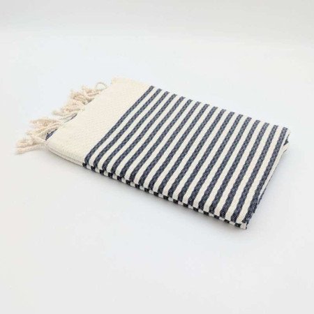 Hamamhandduk – svart & Vit Randig