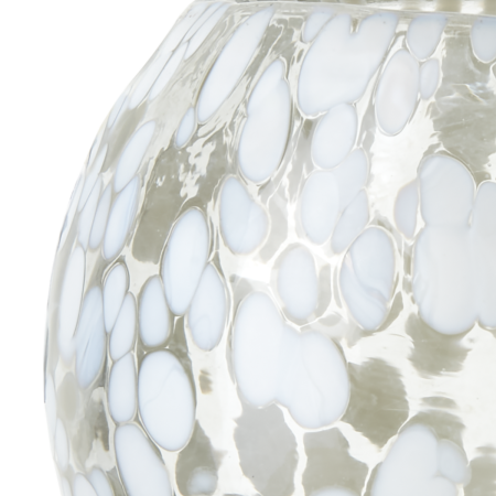 Värmeljushållare S, Vit/isblå