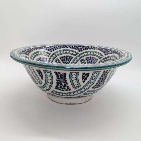 Marockanskt Handfat -Blå våg