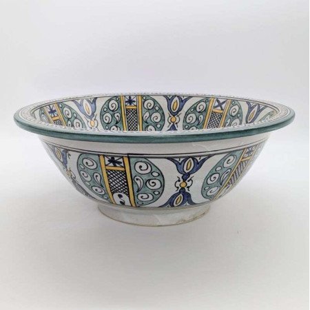 Marockanskt handfat flowers turkos