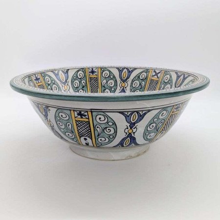 Marockanskt handfat flowers turkos Marockanskt handfat flowers turkos