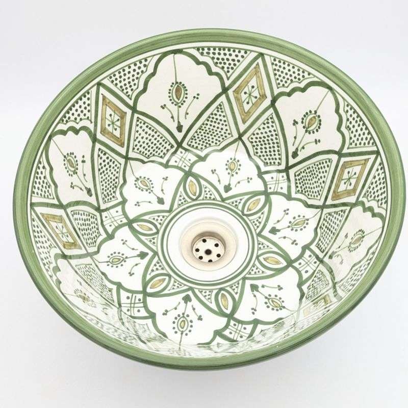 Handgjort Keramik Handfat Grön