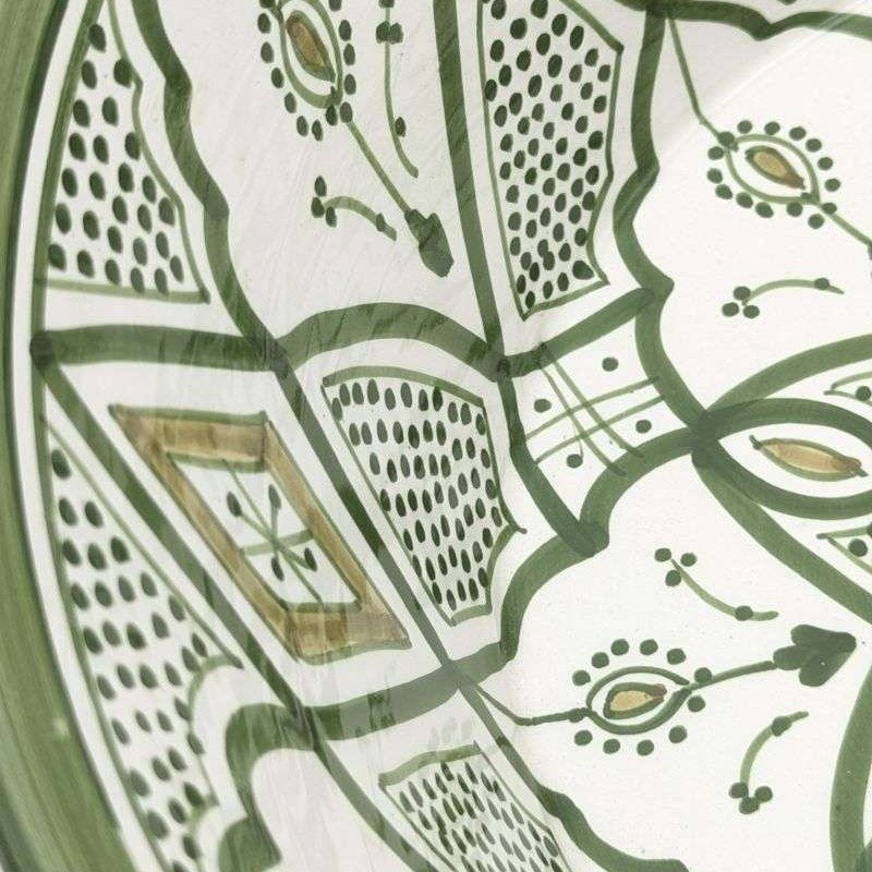 Handgjort Keramik Handfat Grön