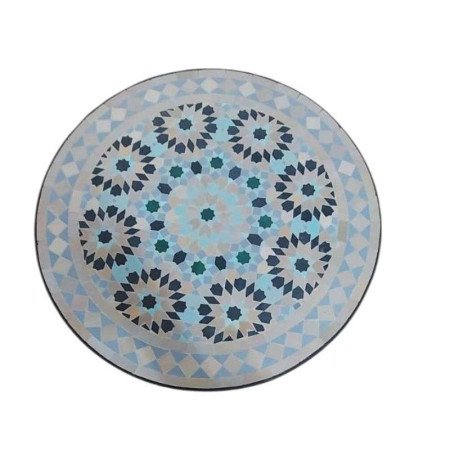 Mosaikbord Fiori Gröna Svarta-Zellij -Ø40,60cm Mosaikbord Fiori Gröna Svarta-Zellij -Ø40,60cm