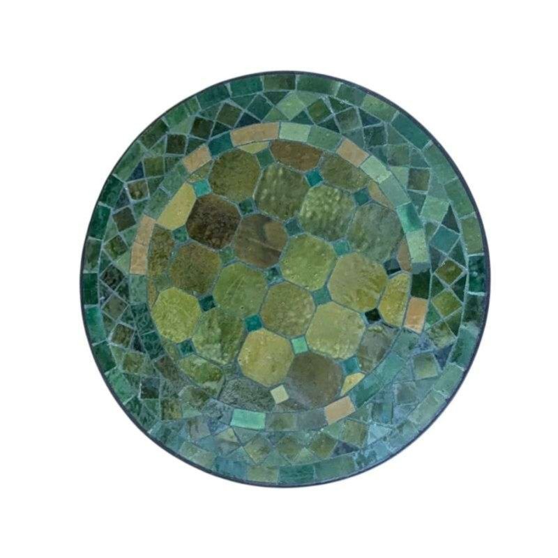 Mosaikbord 40cm -Olivgrön