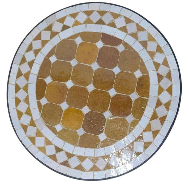 Mosaikbord 40cm -Honung&sand