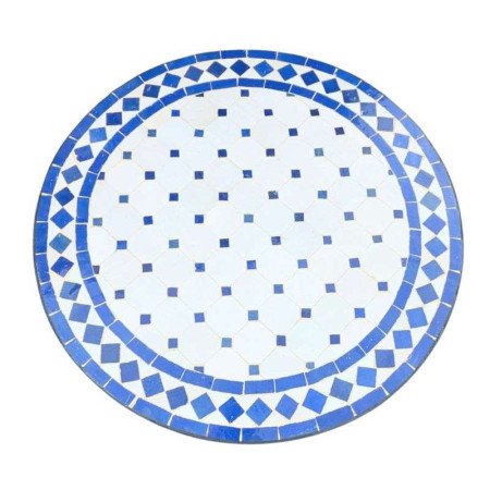 Mosaikbord 60cm -Sandblå