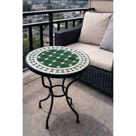 Mosaikbord 40cm - grön-sand