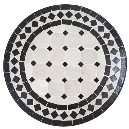 Mosaikbord 40cm beige-svart