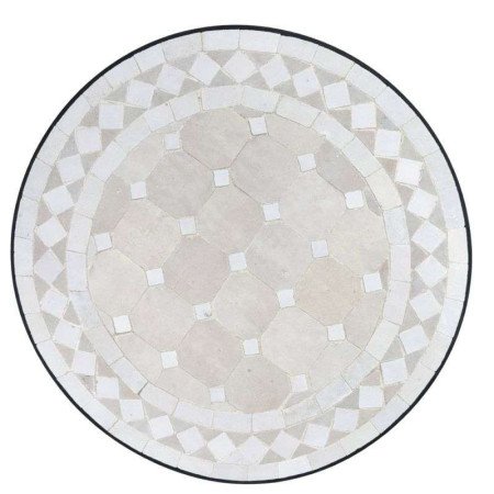 Mosaikbord 40cm  vit-beige