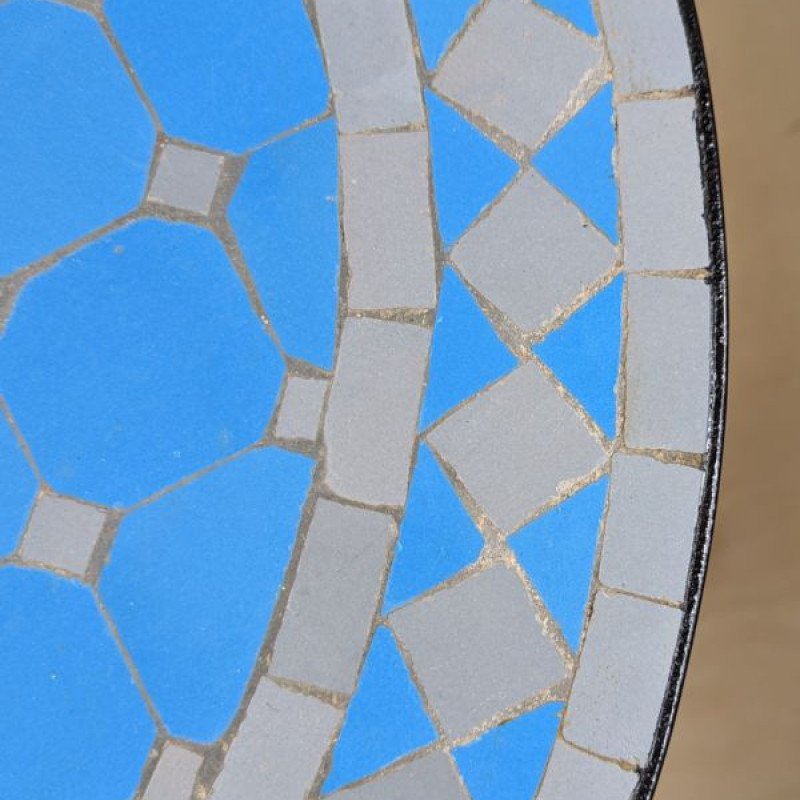 Mosaikbord turkos&grå 60cm Mosaikbord turkos&grå 60cm