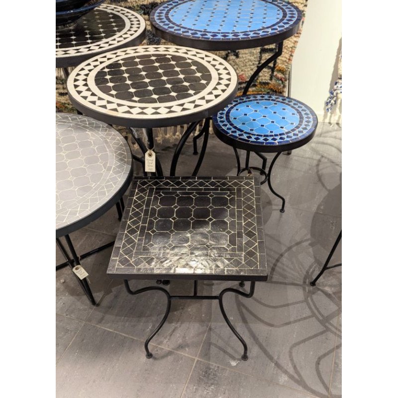 Mosaikbord 60cm -Svartsand