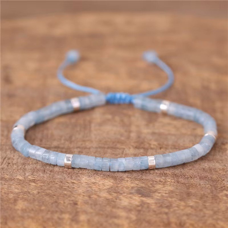 Stenarmband -Akvamarin